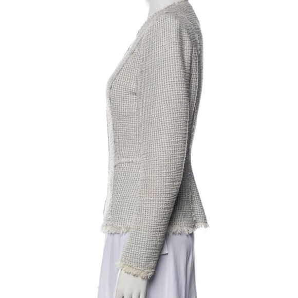 Rebecca TaylorTweed Pattern Evening Zipper Jacket, Size 4 - Picture 4 of 5